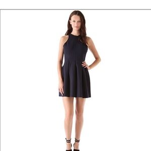 Alexander Wang Pleated Neoprene Little Black Dress. Medium